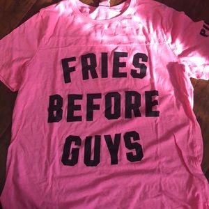 PINK fries before guys tee